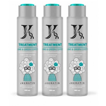 JKeratin Treatment набор для восстановления волос, 120/120/120 мл