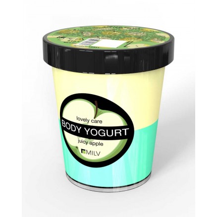 Крем-йогурт двухцветный Milv, Яблоко, 210 гр