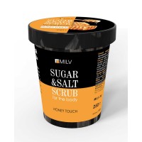 Сахарно-солевой скраб для тела Milv, Мёд, 250 г