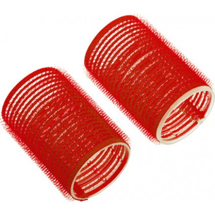 Бигуди-липучки DEWAL, красные, d13 мм, 12 шт/уп