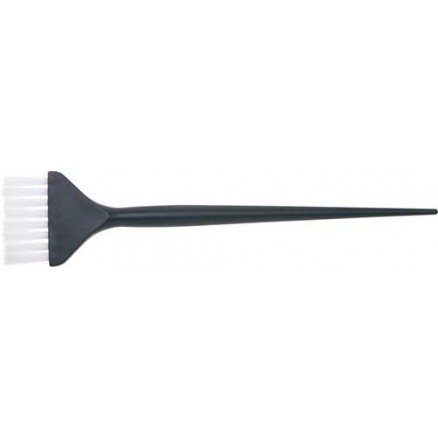 Кисть для окрашивания DEWAL, черная, с белой прямой щетиной, узкая, 45 мм