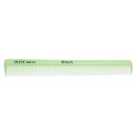 Расческа рабочая DEWAL OLIVE комбинированная, узкая, зеленая, 21,5 см