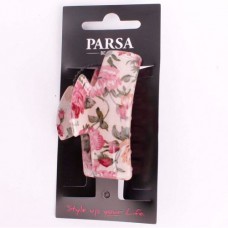 Заколка-краб для волос Parsa Beauty, серии Gentle Women, принт - цветы