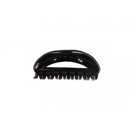 Заколка-краб для волос Parsa Beauty, серии Basic Black, черная, 6,5 см