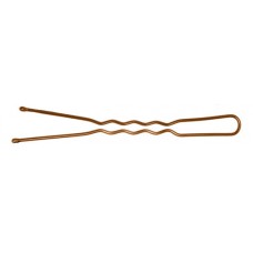 Шпильки DEWAL коричневые, волна, 60 мм, 60 шт/уп