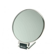 Зеркало настольное DEWAL, пластик, серебристое 14х23 см