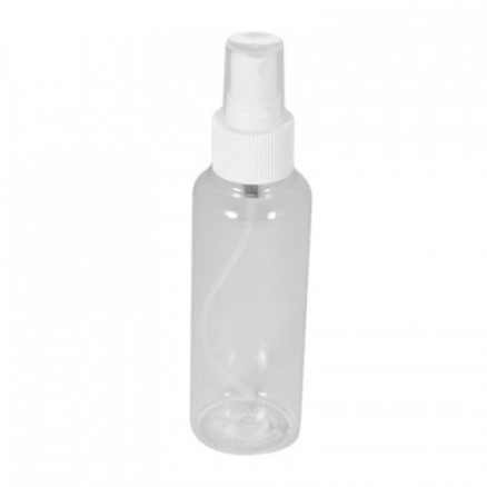 Бутылочка пластиковая прозрачная с распылителем, 100 мл