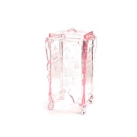 Пластиковый контейнер для безворсовых салфеток, прозрачно-розовый