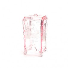 Пластиковый контейнер для безворсовых салфеток, прозрачно-розовый