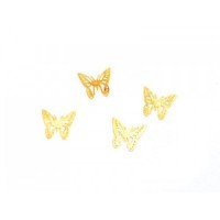 Дизайн TNL "Золотистый металл", Бабочки, 20 шт/уп