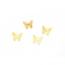 Дизайн TNL "Золотистый металл", Бабочки, 20 шт/уп