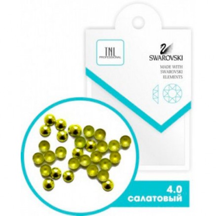 Стразы TNL, металлические кружки, салатовые №4,0, 50 шт/уп