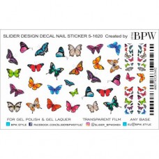Слайдер-дизайн, бабочки цветные, SD5-1620