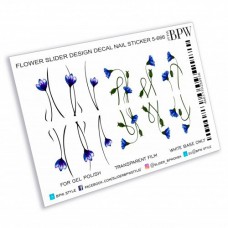 Слайдер-дизайн, синие цветы, SD5-666
