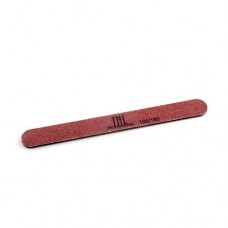 Пилка для ногтей TNL, узкая 100/180 (красная) в индивидуальной упаковке (пластиковая основа)