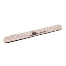 Пилка для ногтей TNL, тонкая 100/100 коричневая улучшенное качество в индивидуальной упаковке (деревянная основа)