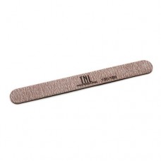 Пилка для ногтей TNL, тонкая 100/180 коричневая улучшенное качество в индивидуальной упаковке (деревянная основа)