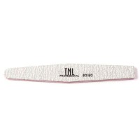 Пилка для ногтей TNL, "ромб", 80/80 высокое качество (серая) в индивидуальной упаковке
