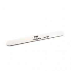 Пилка для ногтей TNL, узкая 100/180 улучшенное качество (белая) в индивидуальной упаковке
