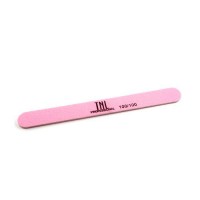 Пилка для ногтей TNL, узкая 100/100 высокое качество (розовая) в индивидуальной упаковке (пластиковая основа)