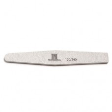 Пилка для ногтей TNL, "ромб", 120/240 (серая) в индивидуальной упаковке