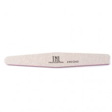 Пилка для ногтей TNL, "ромб", 240/240 высокое качество (серая) в индивидуальной упаковке