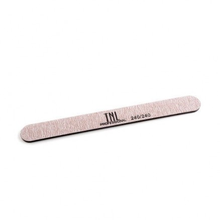 Пилка для ногтей TNL, узкая 240/240 высокое качество (коричневая) в индивидуальной упаковке (пластиковая основа)
