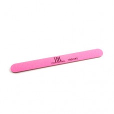 Пилка для ногтей TNL, узкая 180/240 высокое качество (розовая) в индивидуальной упаковке (пластиковая основа)