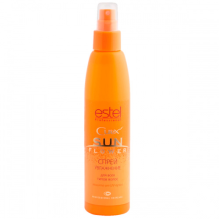 Спрей увлажнение защита от UV-лучей Estel, для всех типов волос, серия Curex SunFlower 200 мл
