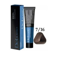 Краска-уход Estel, 7/16 , русый пепельно-фиолетовый, серия De Luxe