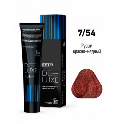 Краска-уход Estel, 7/54, русый красно-медный, серия De Luxe