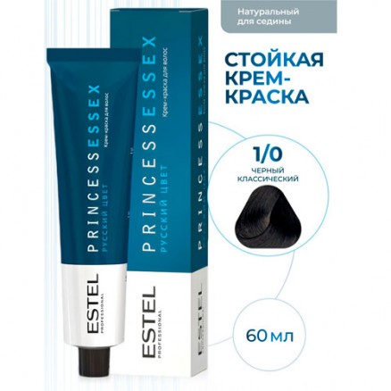 Крем-краска Estel, 1/0, черный классический, серия Princess Essex