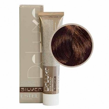 Крем-краска Estel, 5/45, светлый шатен медно-красный, серия De Luxe Silver
