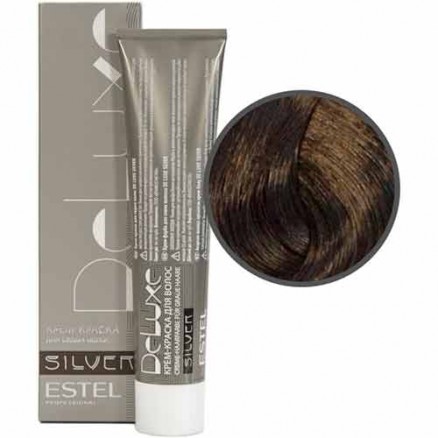 Крем-краска Estel, 6/0, темно-русый, серия De Luxe Silver