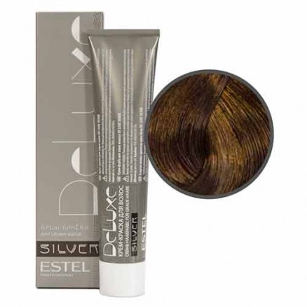 Крем-краска Estel, 6/37, темно-русый золотисто-коричневый, серия De Luxe Silver Крем-краска Estel, 6/37, темно-русый золотисто-коричневый, серия De Luxe Silver
